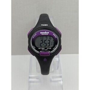 Womens Timex Ironman Triathlon 10 Lap Digital Watch Indiglo Alarms New Battery